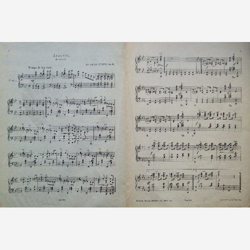 Обложка нот Атланта. Остроумова-Лебедева  А. 1927г.   бумага. литография